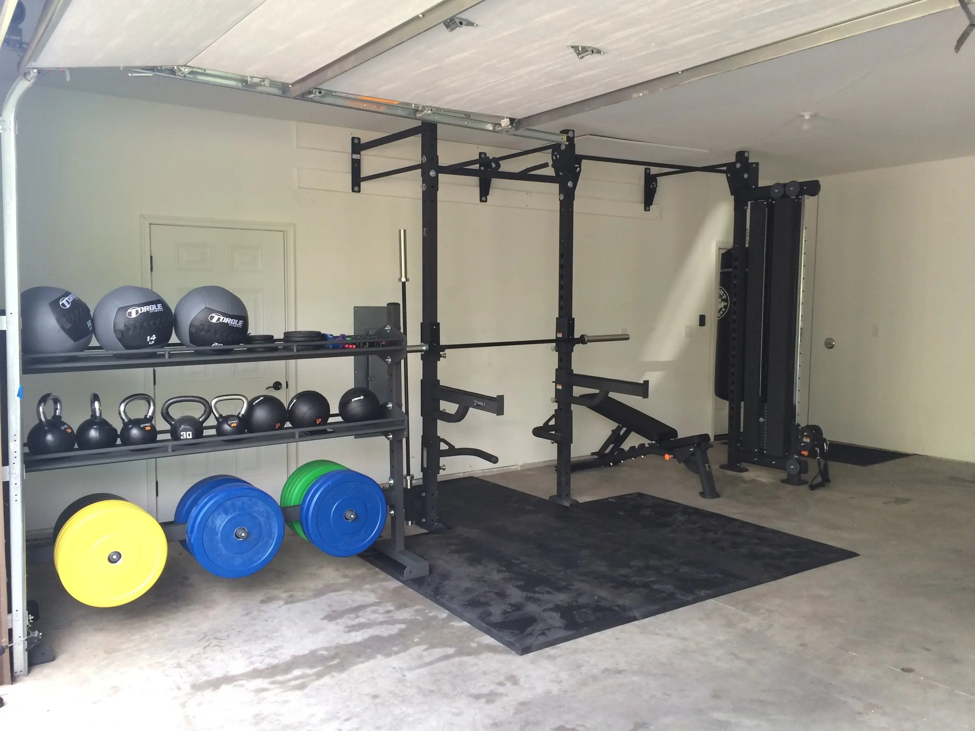 A Garage Gym Outfitted with Torque Home Gym Equipment