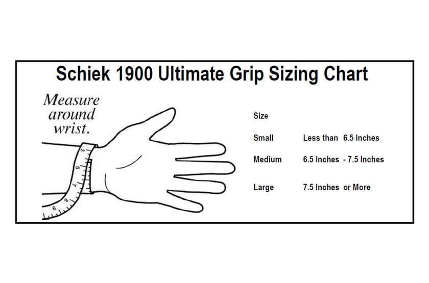 Schiek 1900 Ultimate Grip Sizing Chart&lt;black&gt;