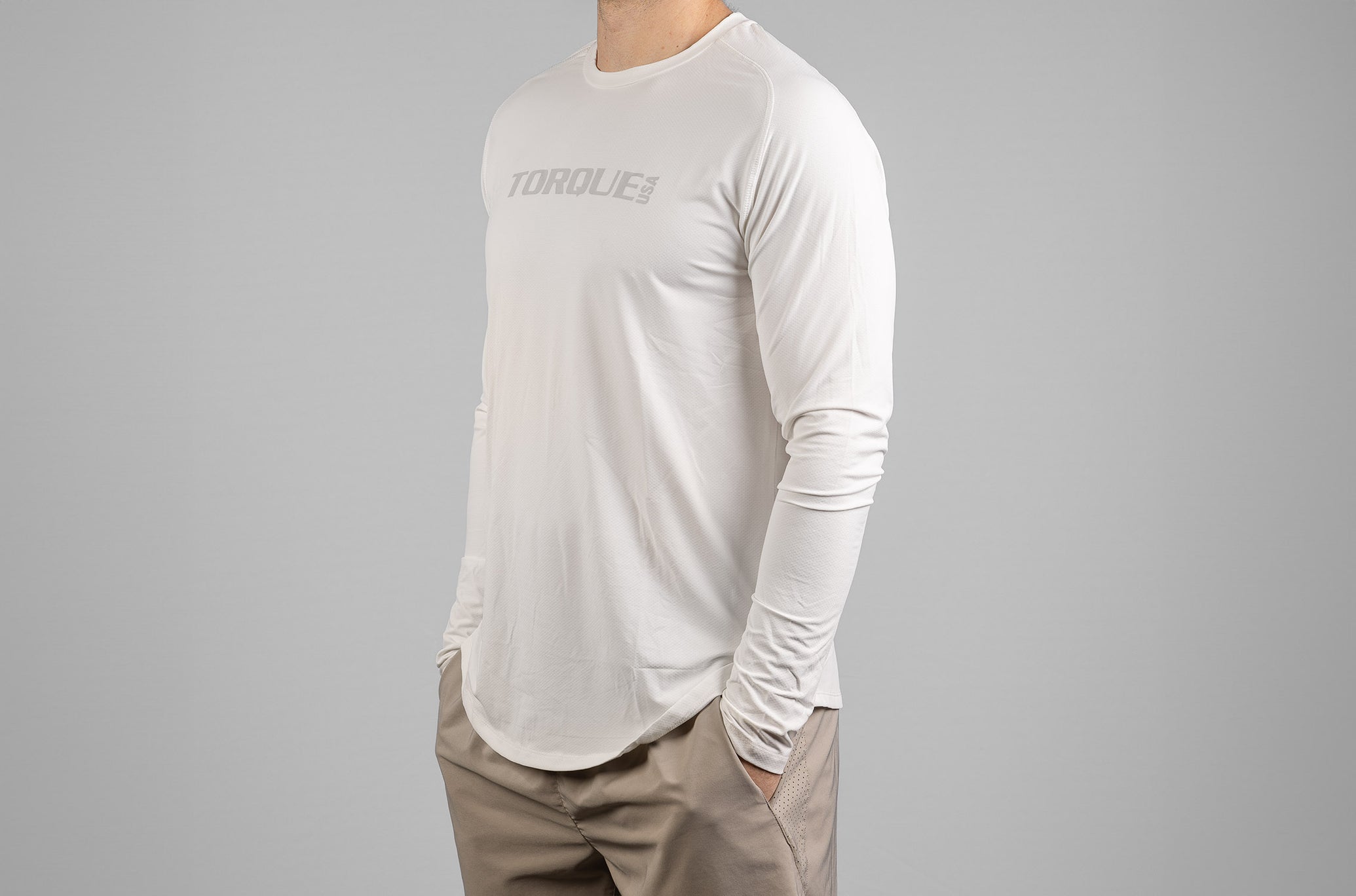 Torque x Royalty - Performance Long Sleeve - White