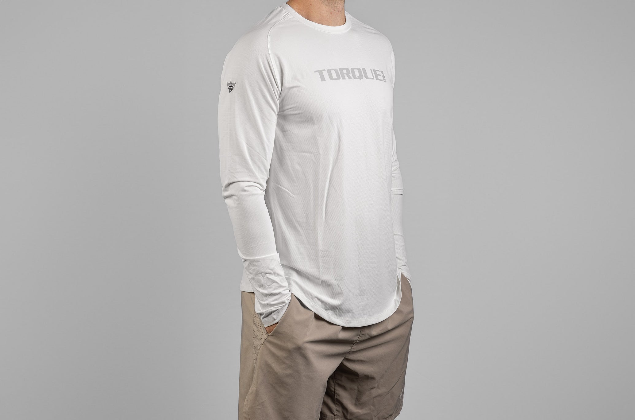 Torque x Royalty - Performance Long Sleeve - White