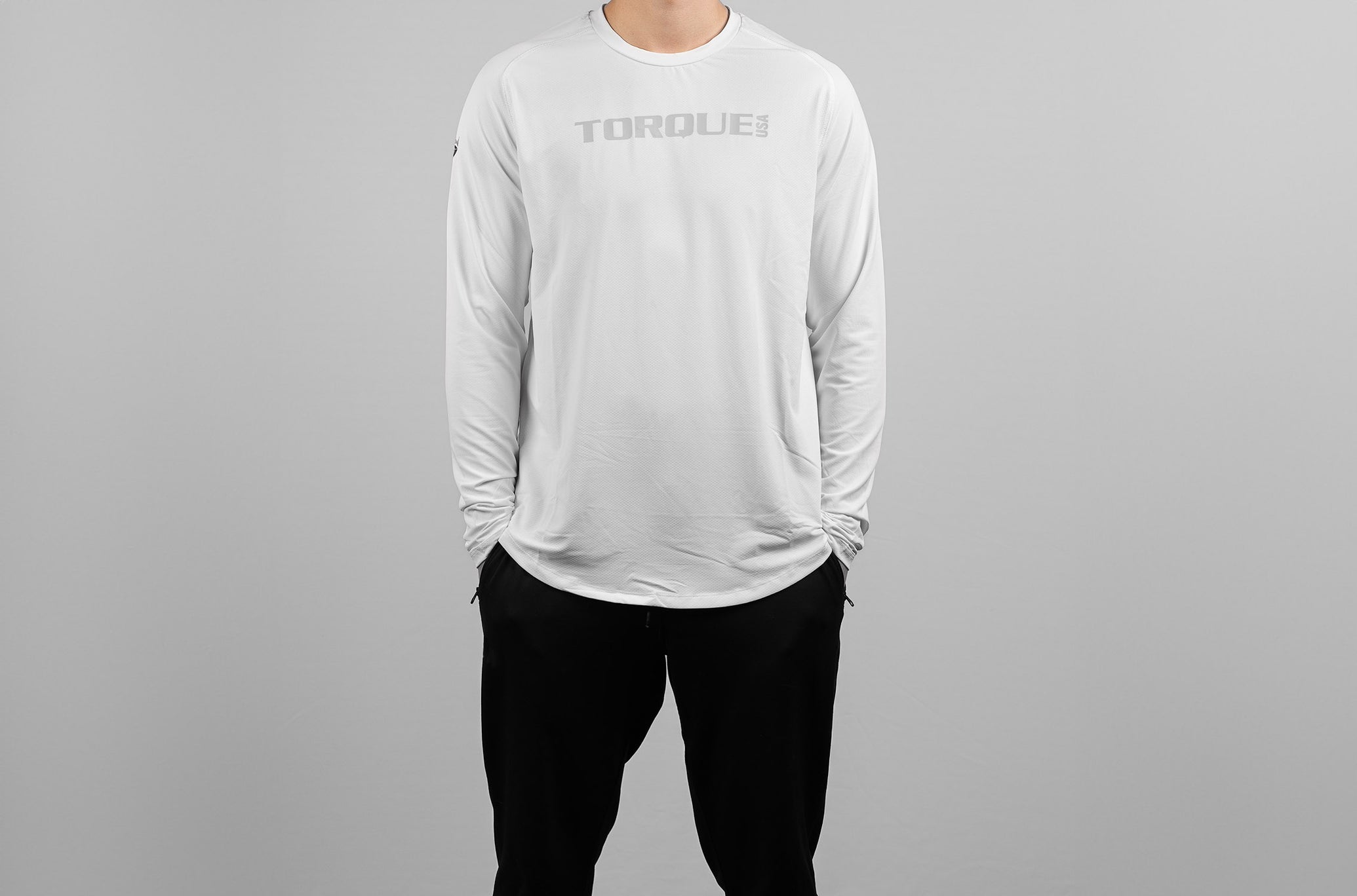 Torque x Royalty - Performance Long Sleeve - White