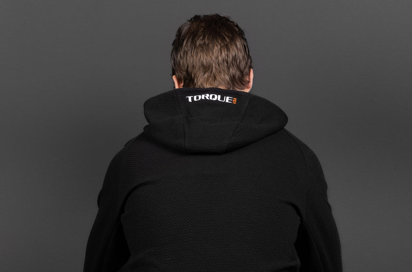 Torque x Royalty - Waffle Hoodie - Black