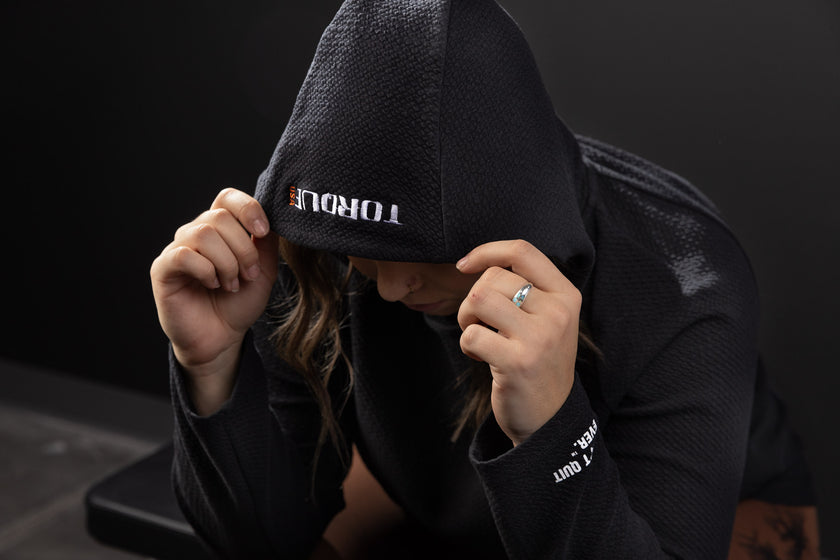 Torque x Royalty - Waffle Hoodie - Black