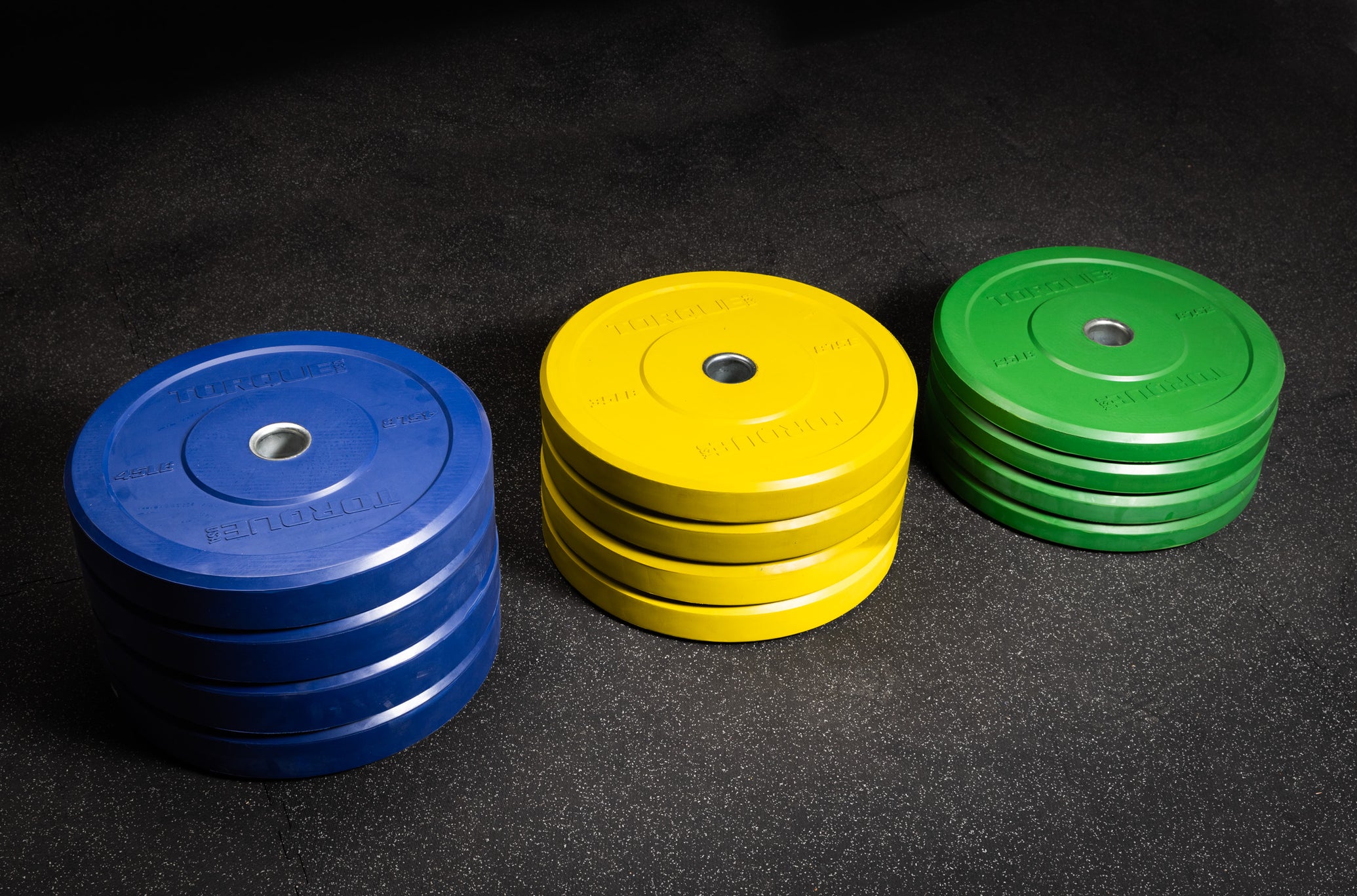 Torque Fitness-X-GYM Colored Bumper Plate Sets, 350lb Set