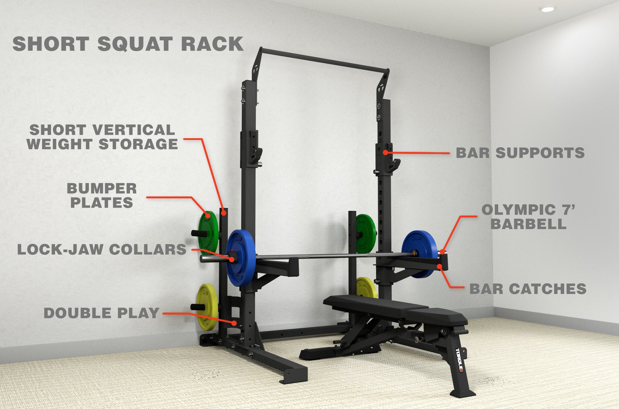 Short Squat Rack - Club Combo Package