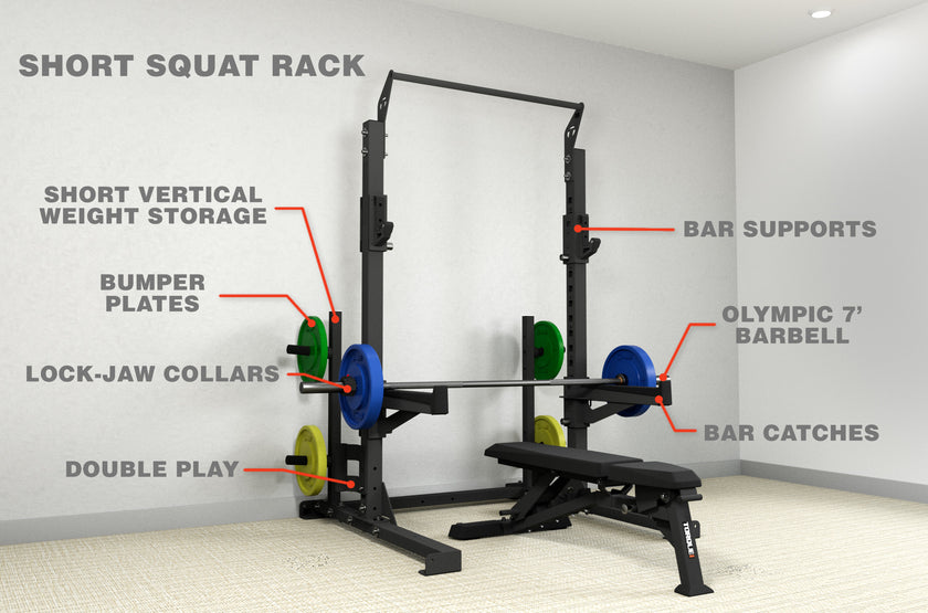 Squat Rack Torque Fitness Barbell Bench Press Squat Bar Weight Set
