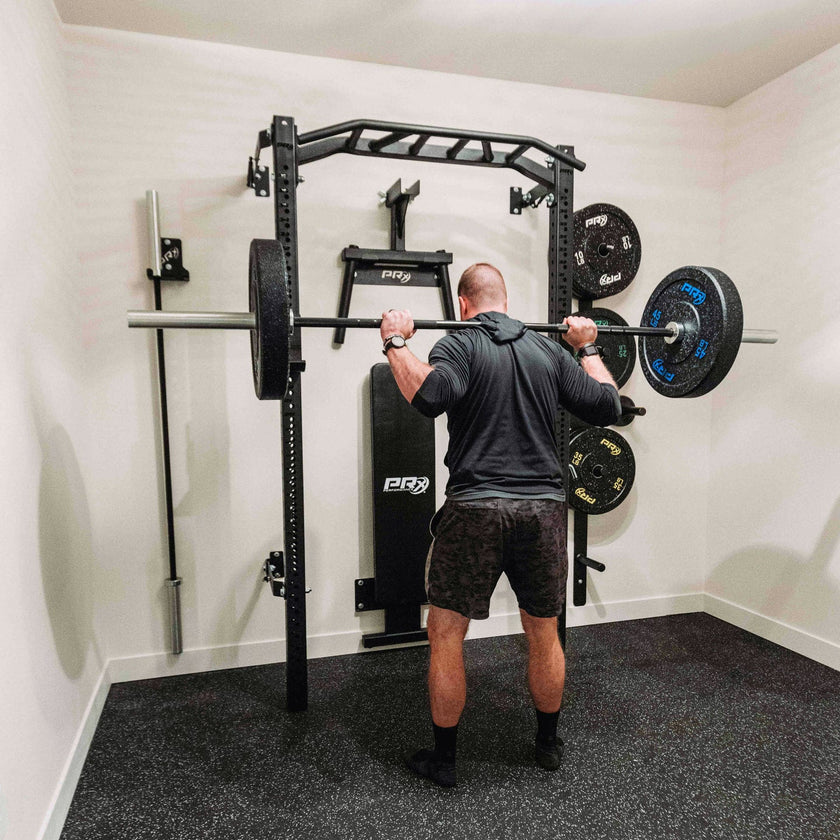 PRx Profile® PRO Squat Rack with Multi-grip Bar (89&quot;)