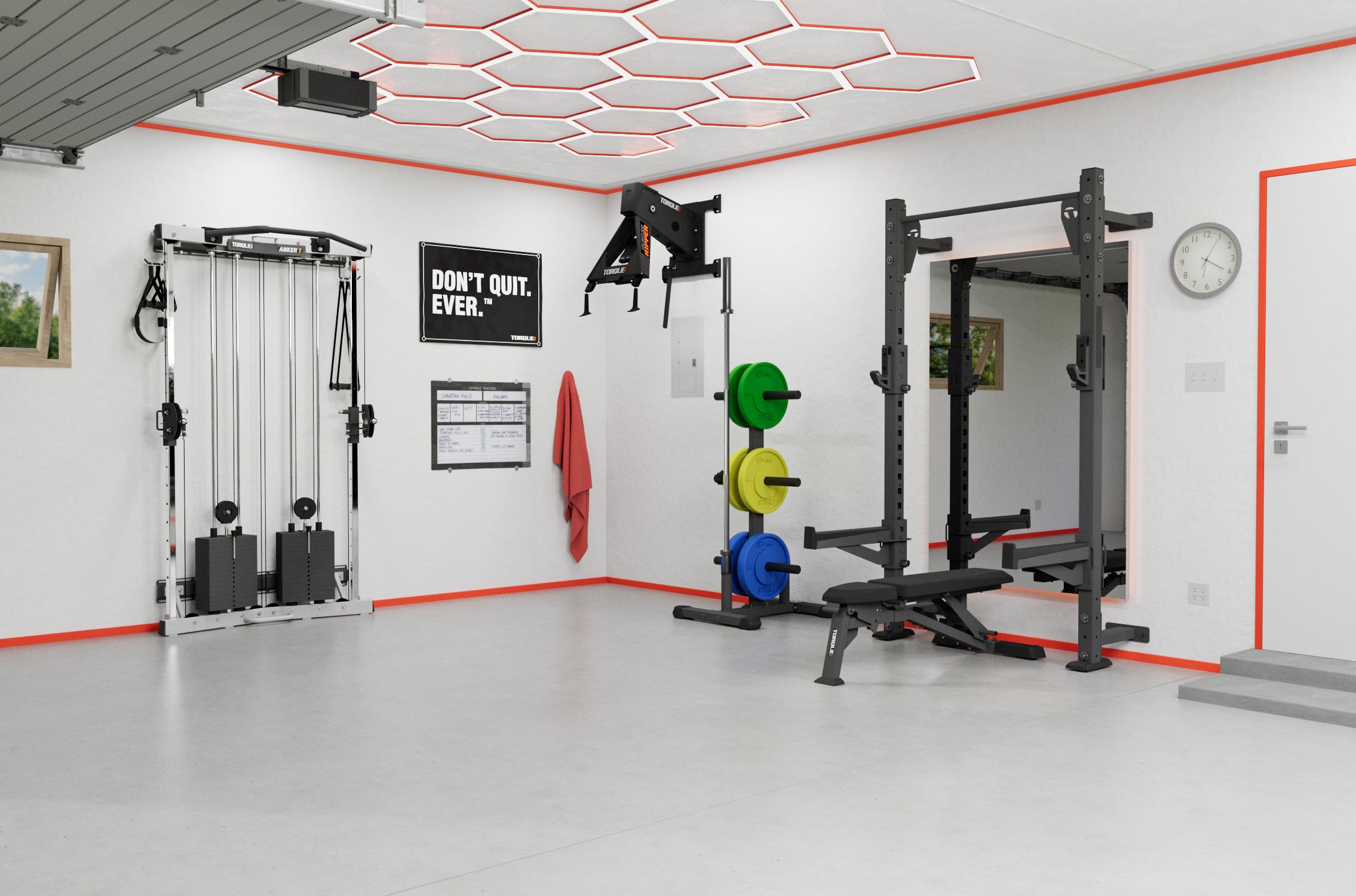 Torque Fitness Slim Wall Mounted Full Package