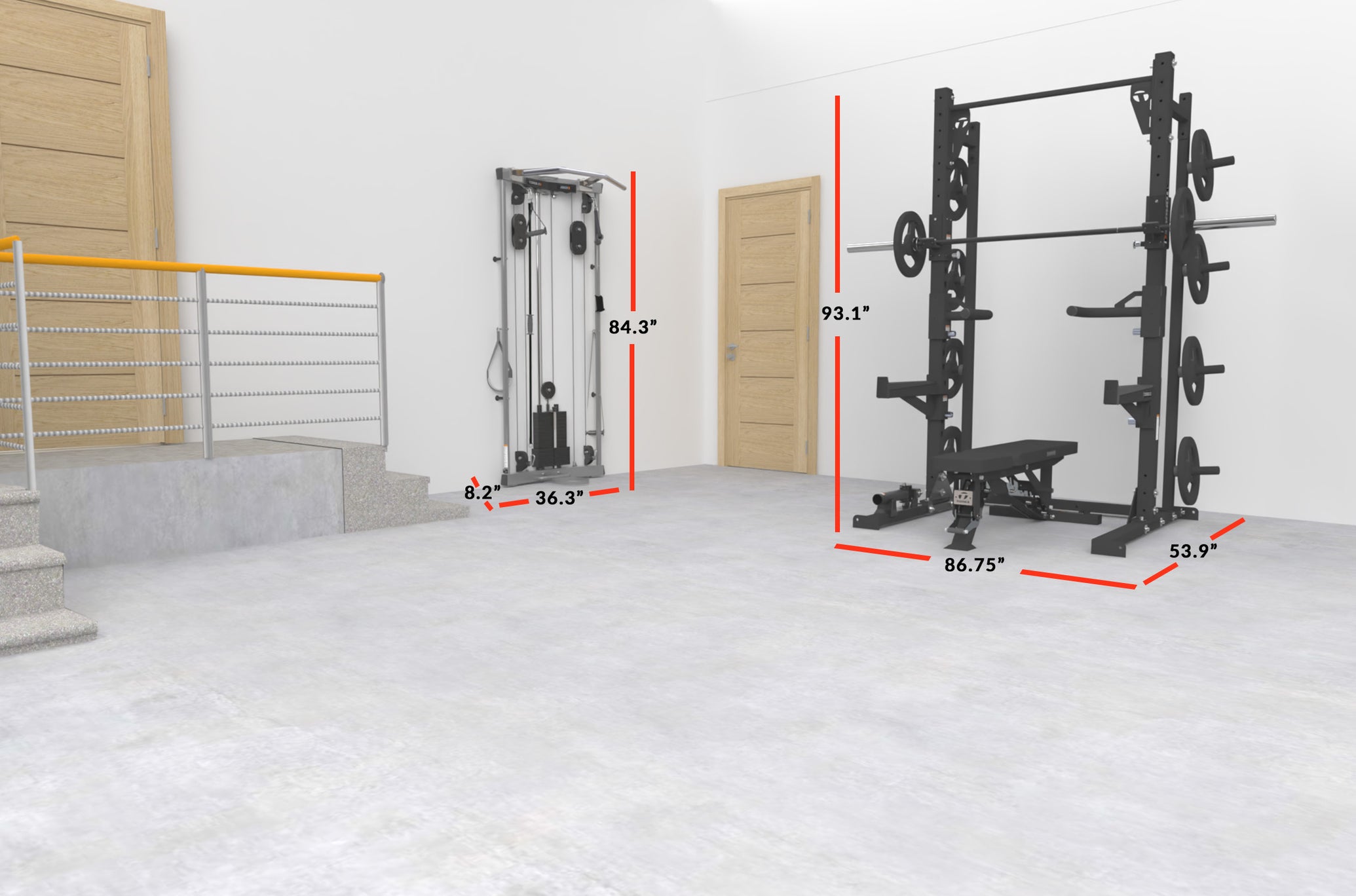 High Squat Rack - Space Saving Strength Package