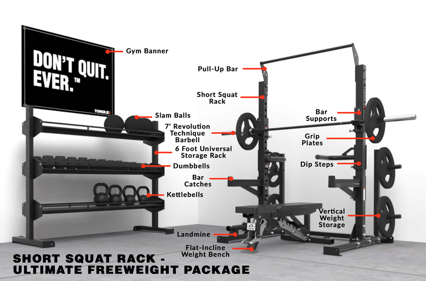 Short Squat Rack - Ultimate Freeweight Package