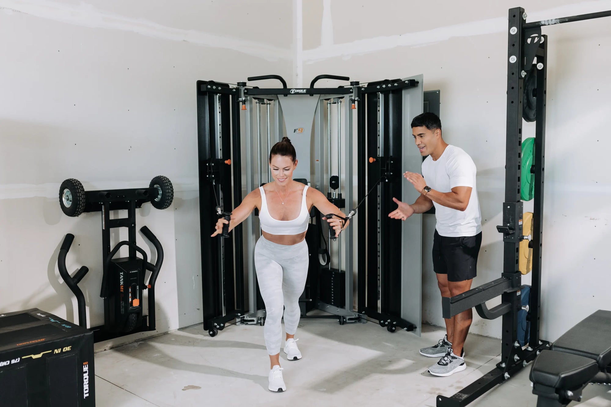 Home Gym Fold Up Adjustable Weight Racks Torque Fitness