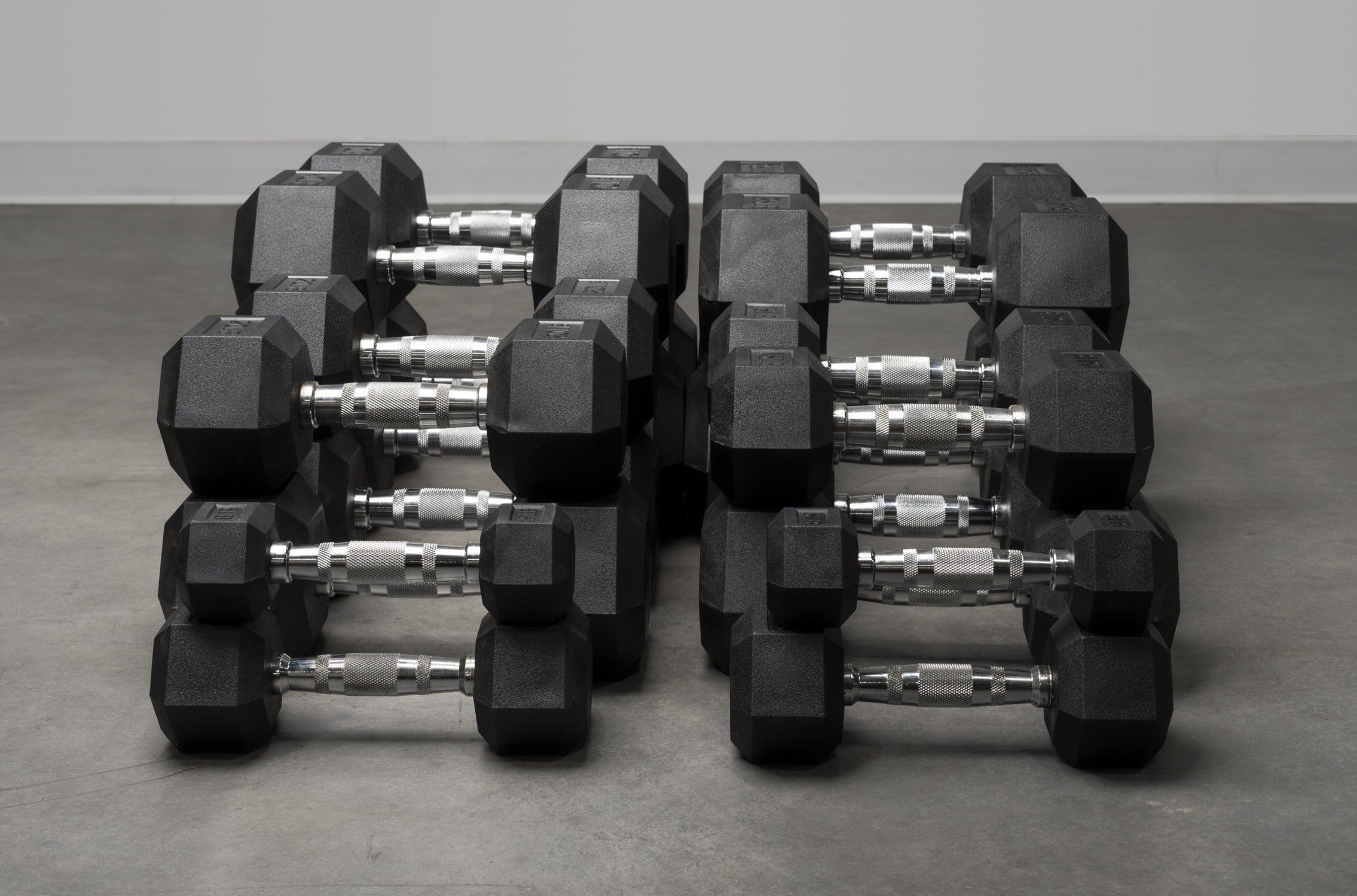 Rubber Hex Dumbbell Sets – Torque Fitness