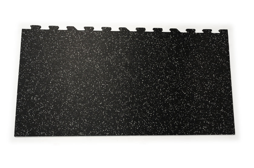 Ecore Athletic 23&quot;x 23&quot; 10% Gray Fleck Interlocking Rubber Tiles
