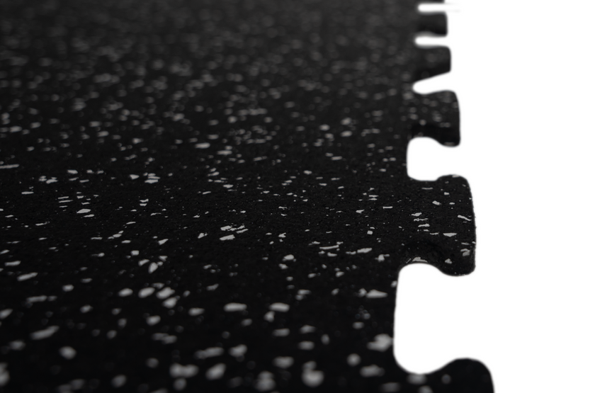 Ecore Athletic 23&quot;x 23&quot; 10% Gray Fleck Interlocking Rubber Tiles