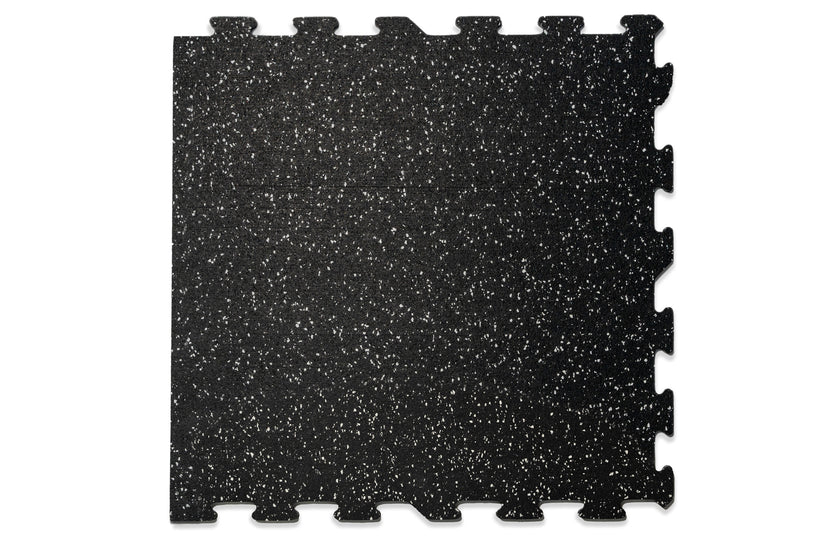 Ecore Athletic 23&quot;x 23&quot; 10% Gray Fleck Interlocking Rubber Tiles