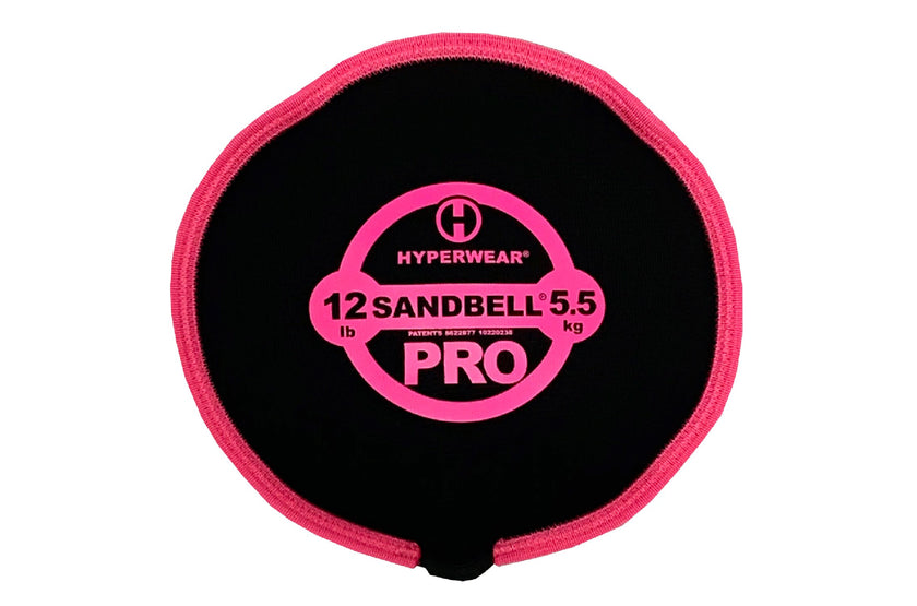 Pink 12 lb Hyperwear Sandbell Pro &lt;black&gt;