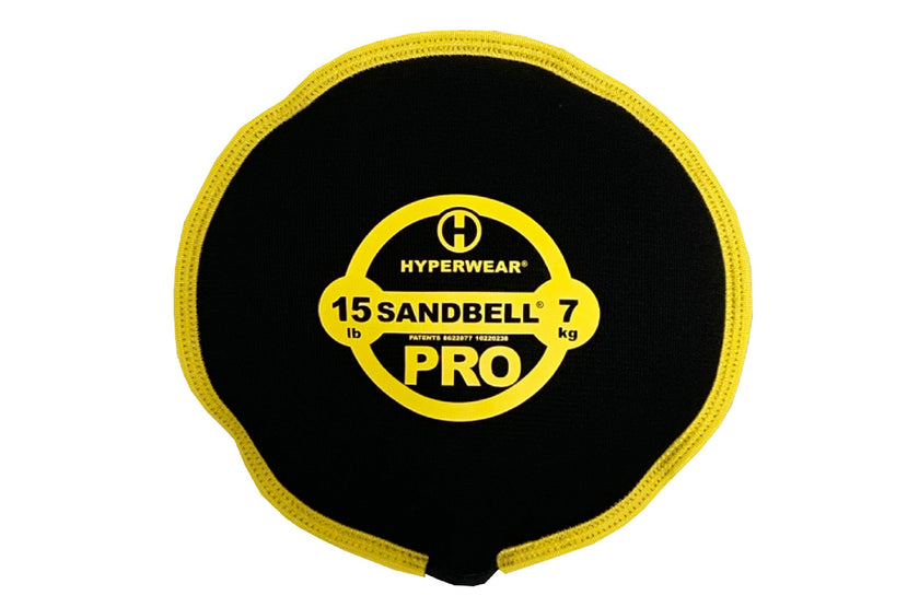 Yellow 15 lb Hyperwear Sandbell Pro &lt;black&gt;