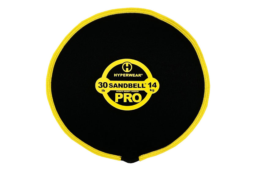 Yellow 30 lb Hyperwear Sandbell Pro &lt;black&gt;