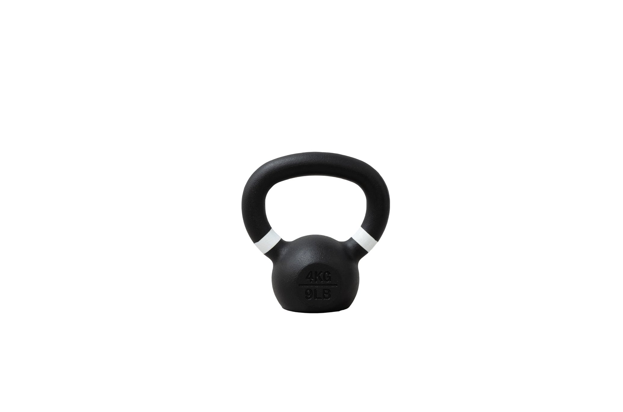 White 4 KG Cast Iron Kettlebell <black>