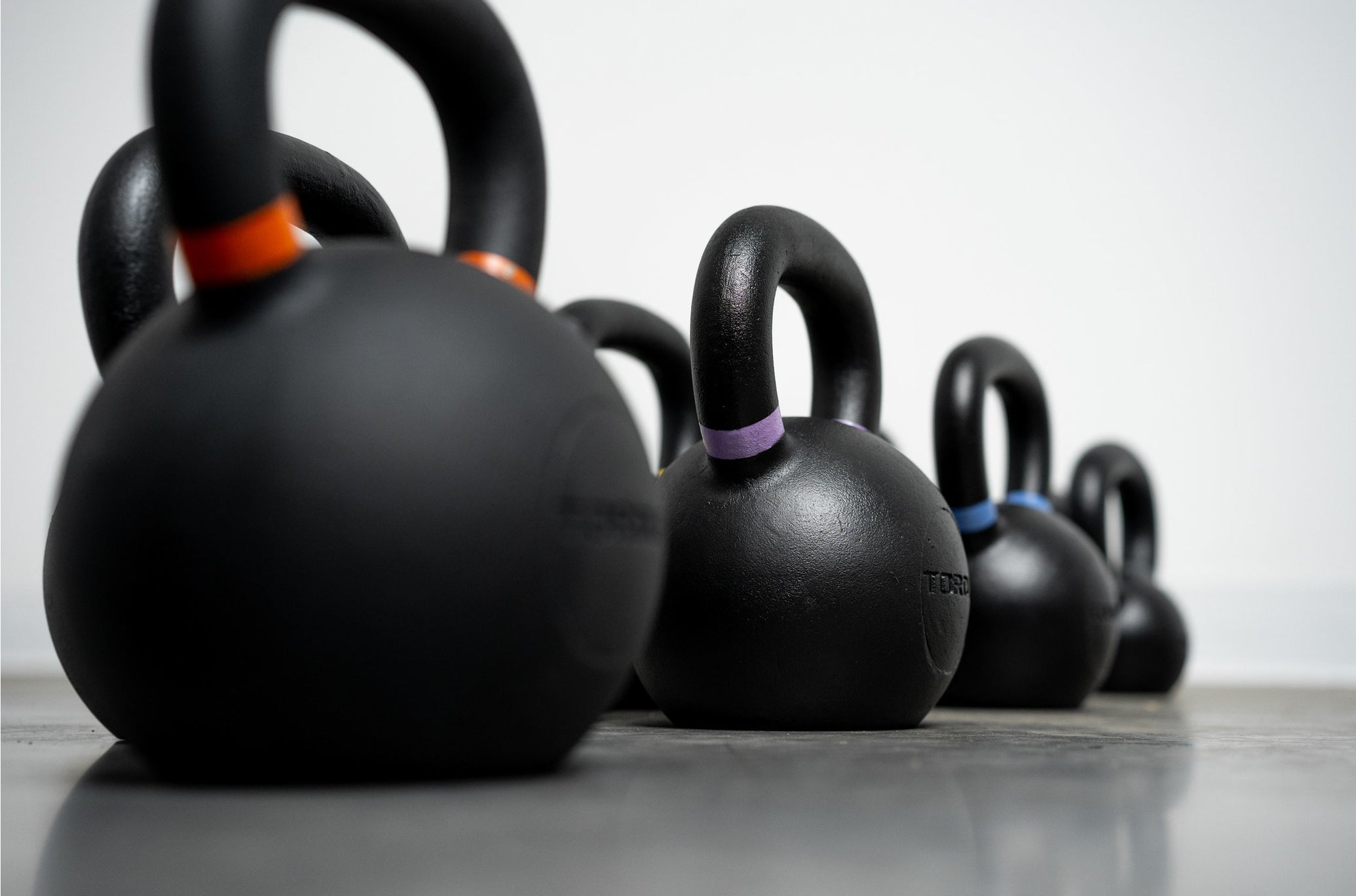 Torque Kettlebells Lined Up