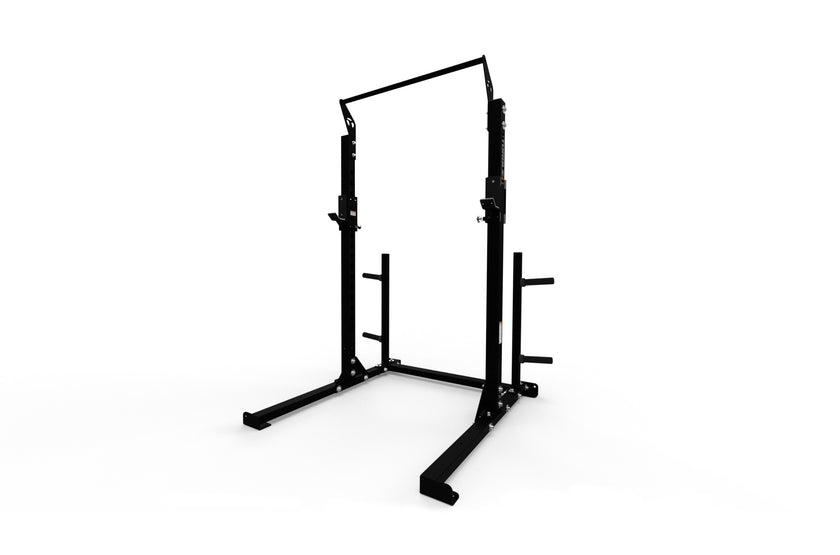 Short Squat Rack with Vertical Weight Storage Pair