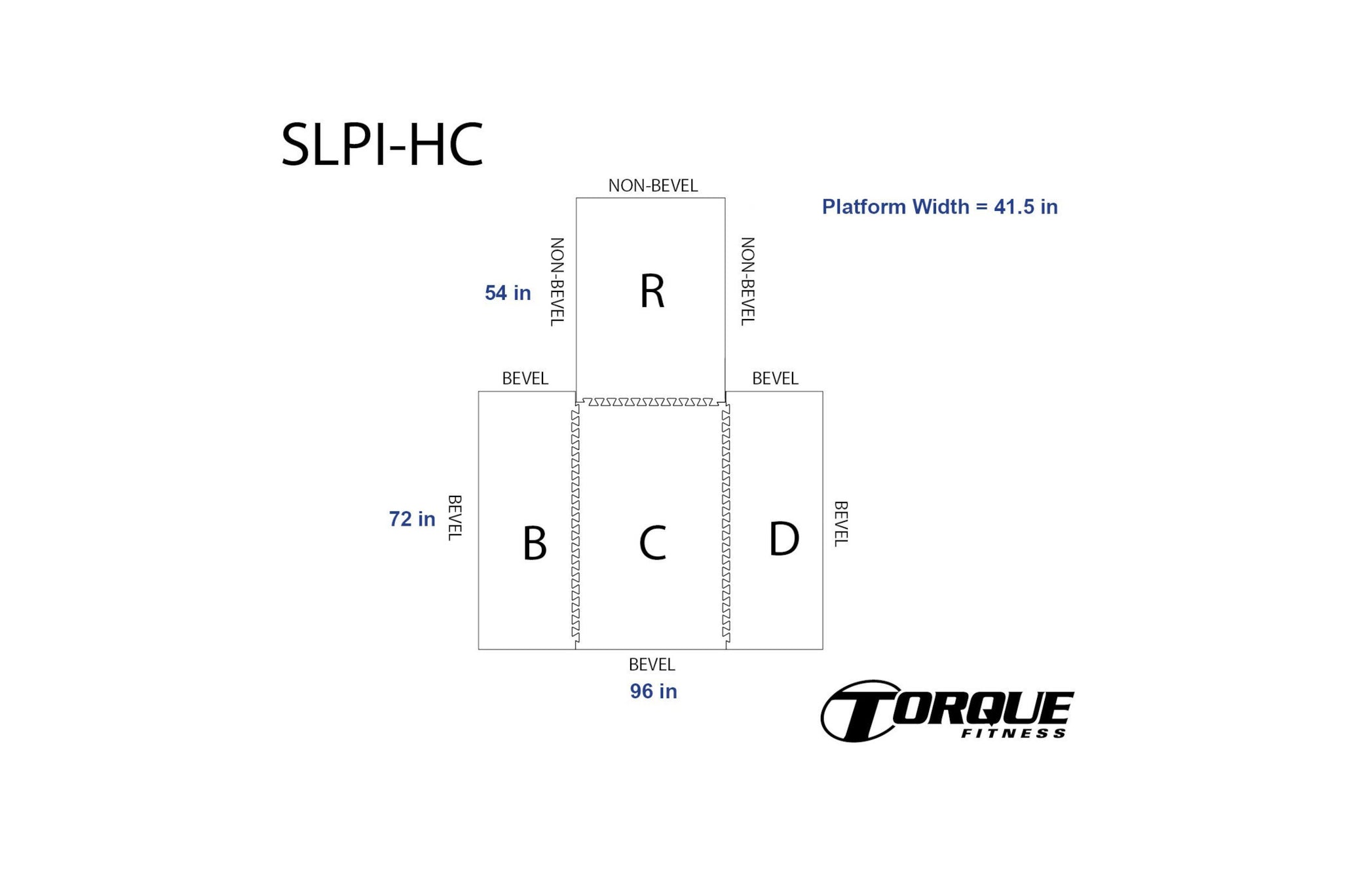 Torque Platform Dimensions Graphic <black>