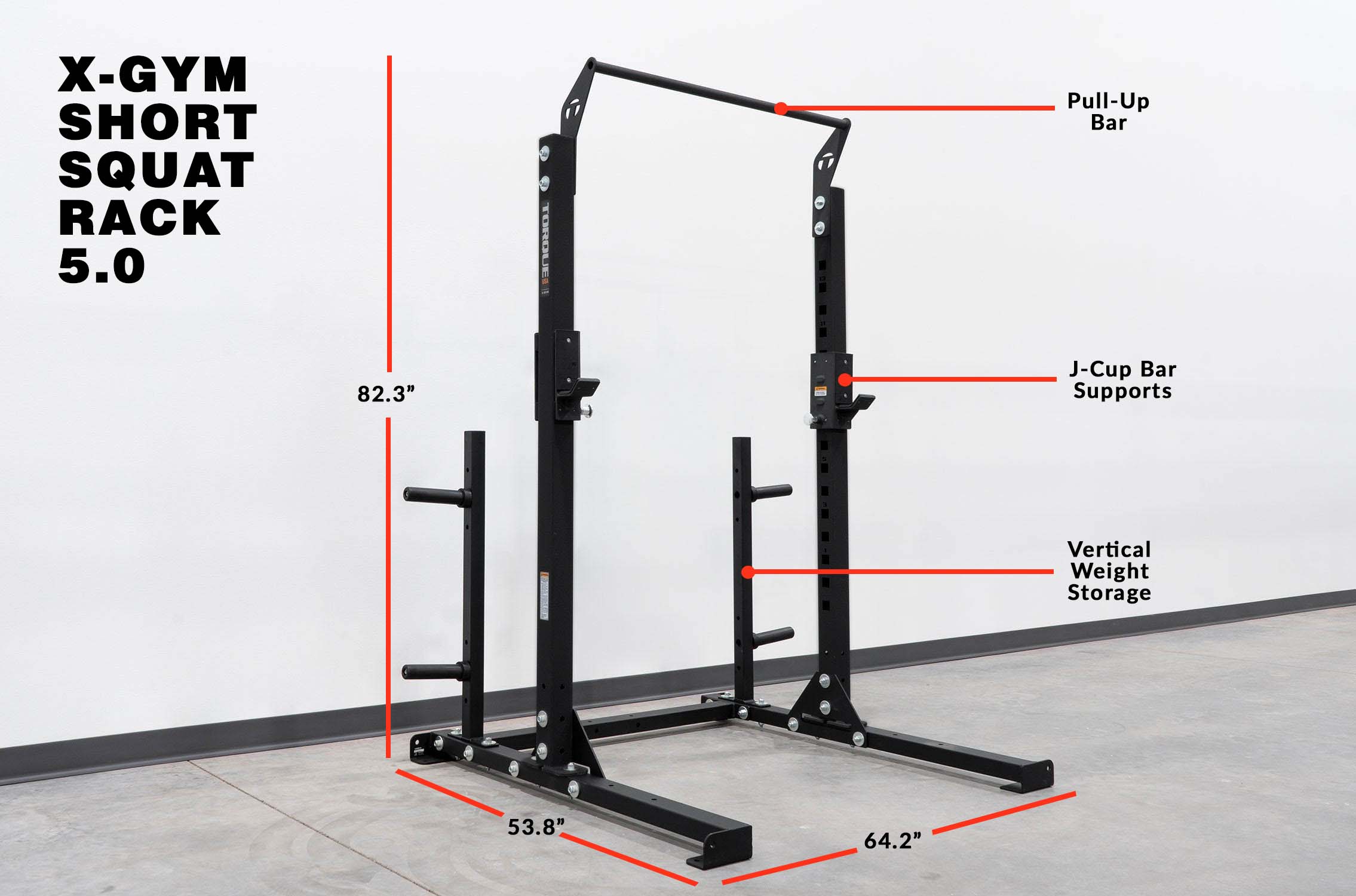 Torque Fitness Short squat rack ultimate training package